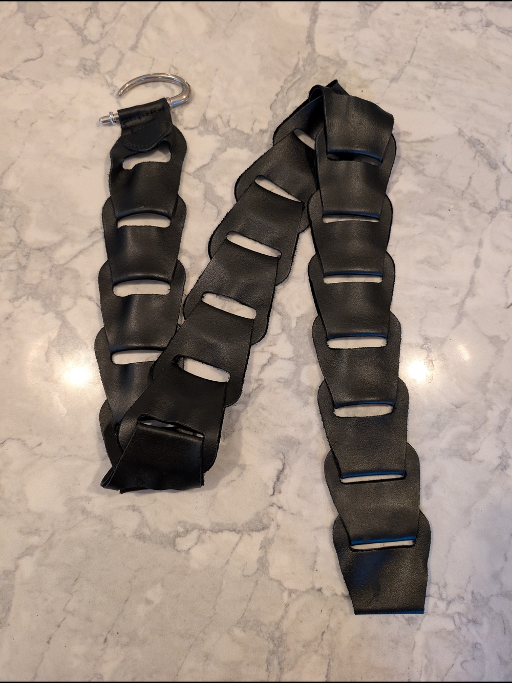 Womens Black Genuine Leather Belt